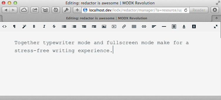 New Typewriter Mode in Redactor 1.5