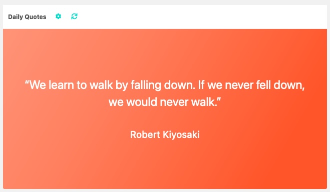 Daily quote widget for MODX, part of Dashbored