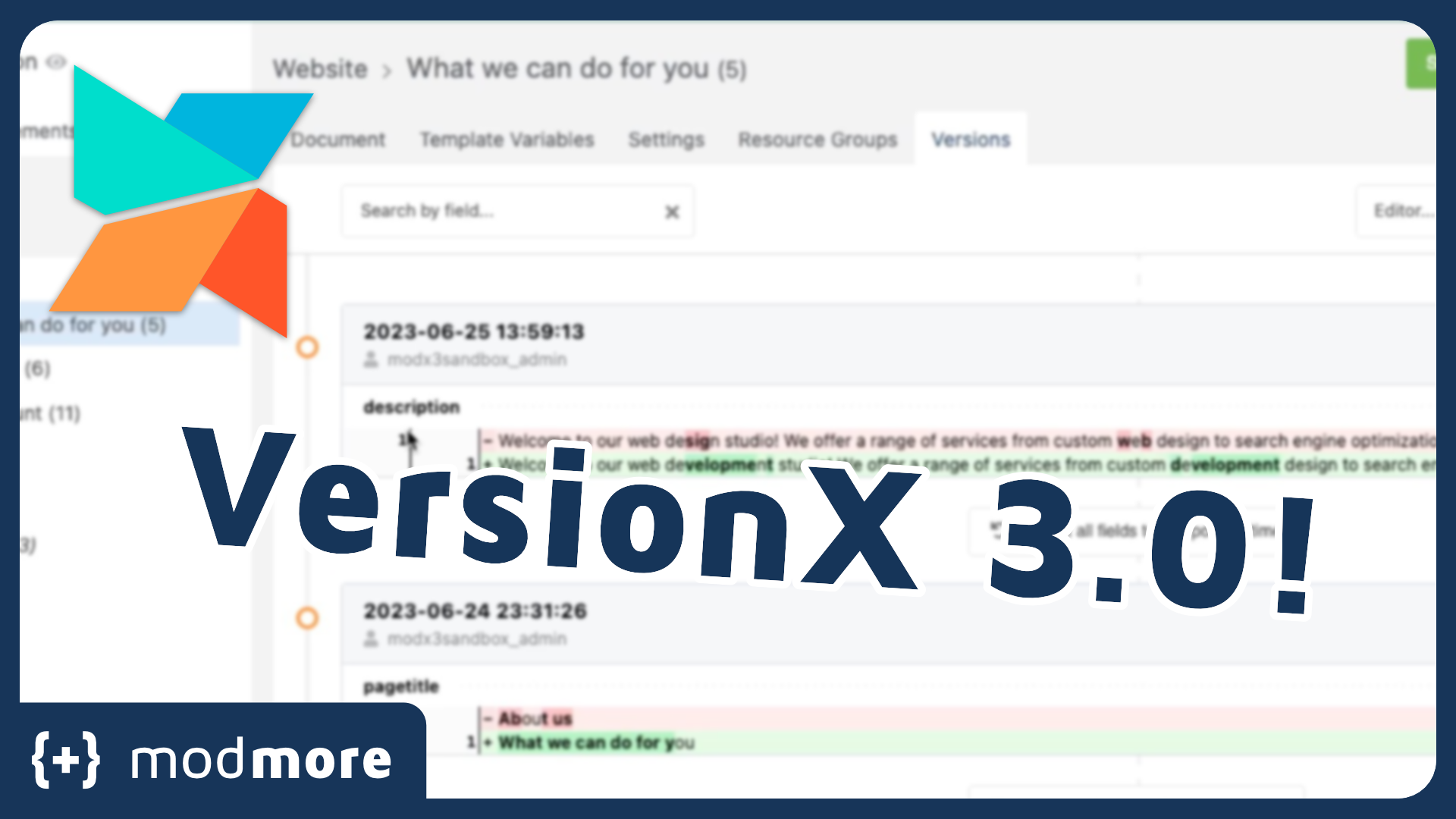 First look at VersionX 3.0!