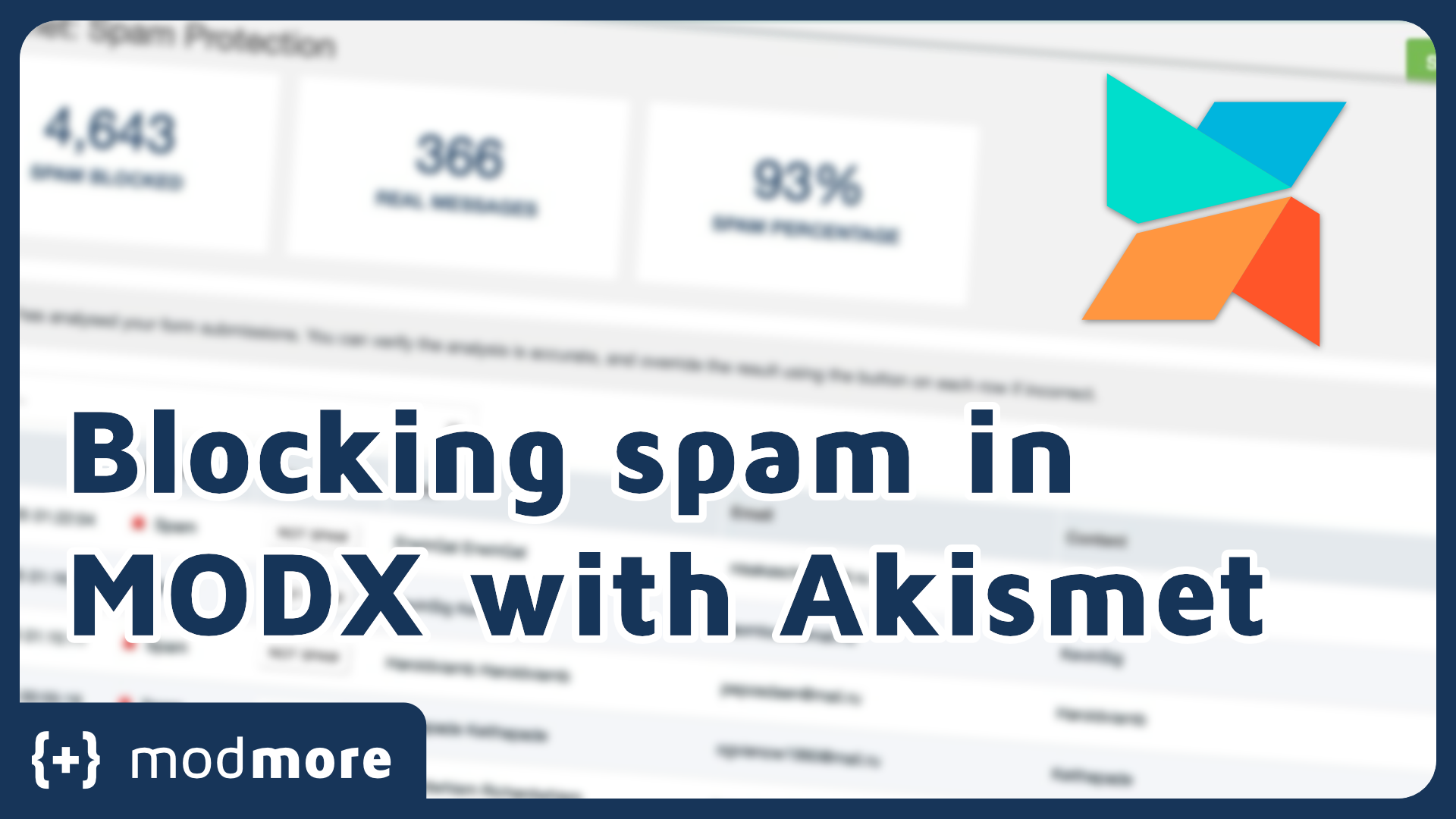 Blocking spam with Akismet